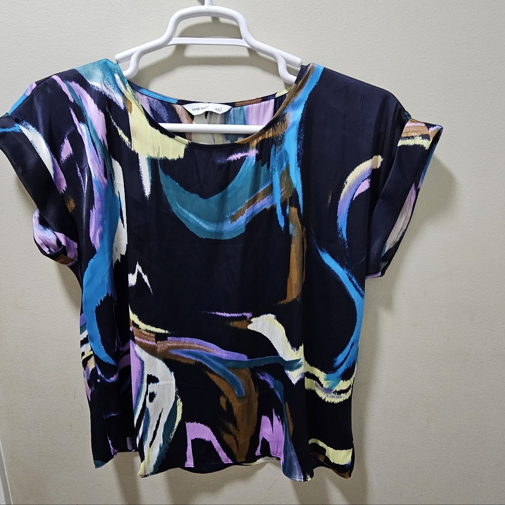Nine West Multicolor Abstract Blouse - Picture 2 of 4